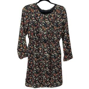 J Crew Mercantile Sheath Dress Fall Floral Print Size 4 Long Sleeves Tulip Hem